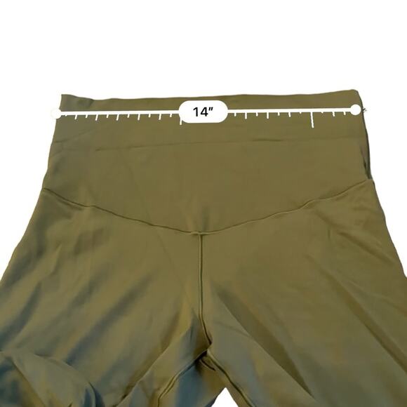 Offline by aerie Real Me‎ High Rise Olive Green 7/8 Ankle Leggings Sz L NEW - Picture 9 of 11